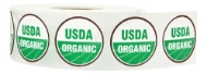 Picture of 10 Rolls (10000 labels) USDA Organic Labels 1 Inch Round Circle Adhesive Stickers