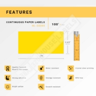 Picture of Brother DK-2205 YELLOW PRE-LOADED CARTRIDGE
