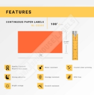 Picture of Brother DK-2205 ORANGE PRE-LOADED CARTRIDGE