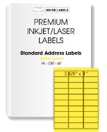 Picture of HouseLabels’ brand – 30 Labels per Sheet – YELLOW (300 Sheets – Best Value)