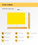 Picture of Zebra – 4 x 6 YELLOW (8 Rolls – Best Value)
