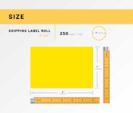 Picture of Zebra – 4 x 6 YELLOW (8 Rolls – Best Value)