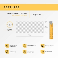 Picture of Packing Tape 2" X 110yd 15 rolls